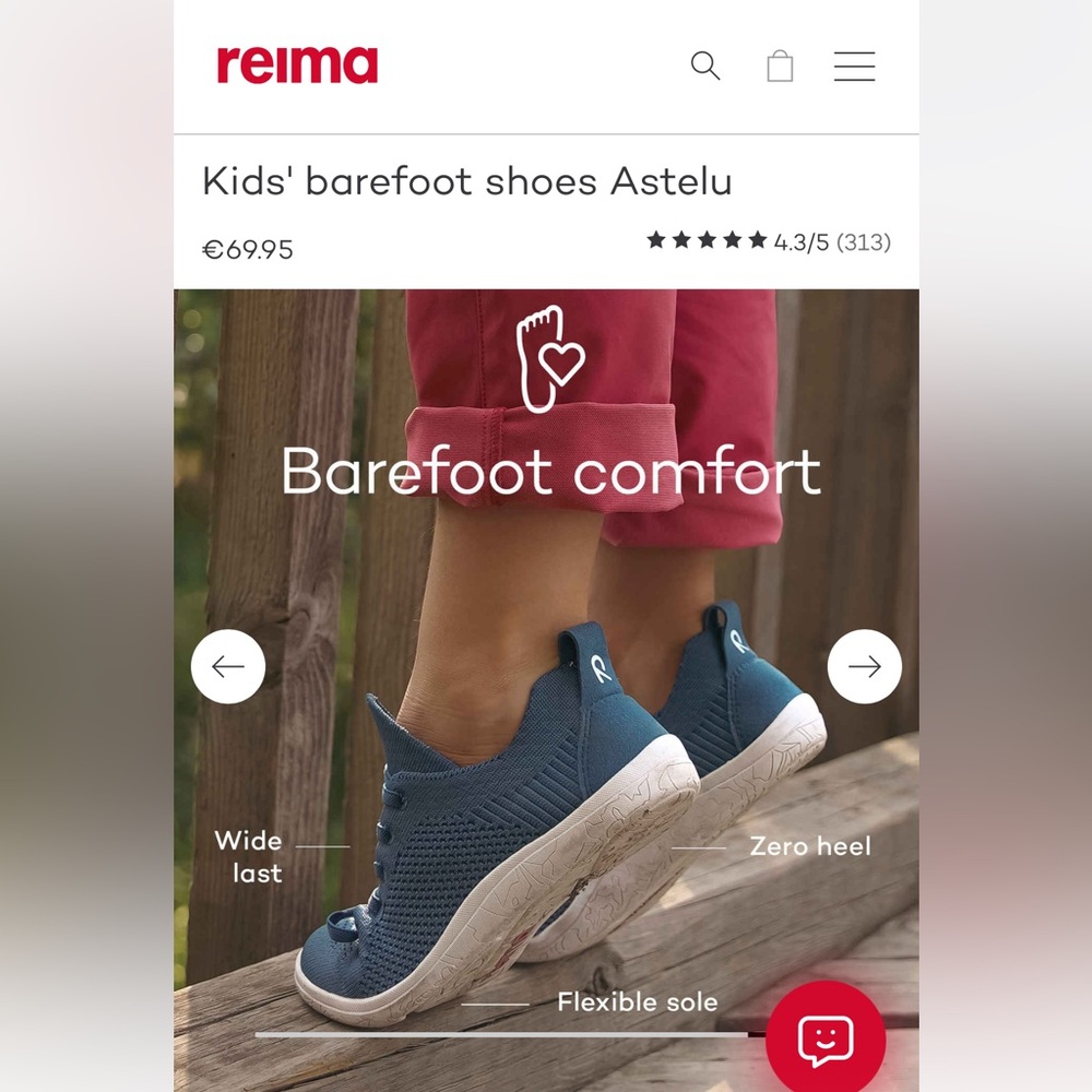Reima Kids Blue Knit Sneaker - Breathable Everyday Shoe - Picture 16 of 16